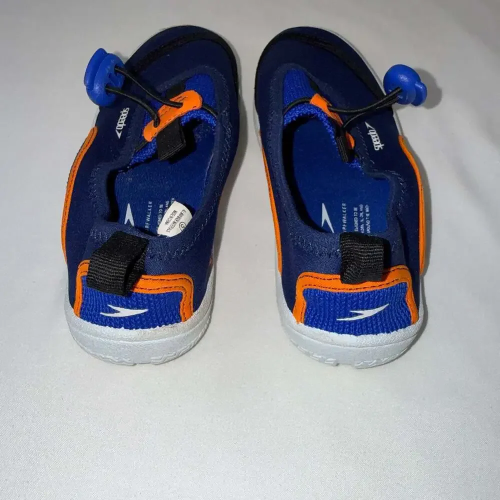 Speedo Junior Surfwalker Pro Water Shoes Blue Orange Size S 13-1